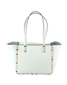 Tina leather Handbag - White
