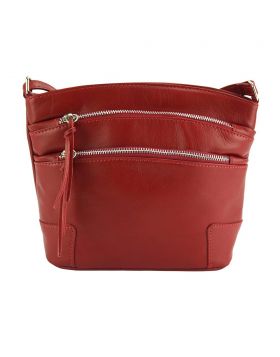 Arianna leather crossbody bag - Red