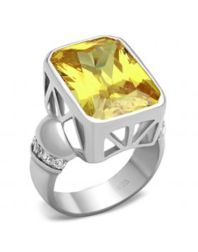 LOS680-7 - 925 Sterling Silver Silver Ring AAA Grade CZ Topaz
