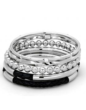 Bangle,Stainless Steel,High polished (no plating),AAA Grade CZ,Clear