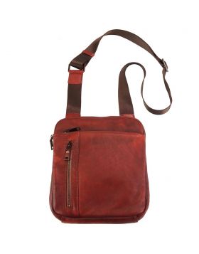 Gaspare cross body leather bag - Red