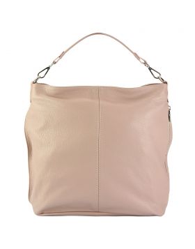 The Donata Leather Hobo Bag - Pink