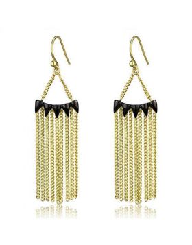 Earrings,Brass,Gold+Ruthenium,Top Grade Crystal,Clear
