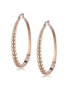 TK3068 - Stainless Steel IP Rose Gold(Ion Plating) Earrings No Stone No Stone