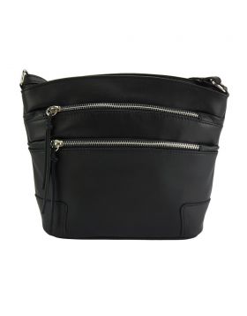 Arianna leather crossbody bag - Black