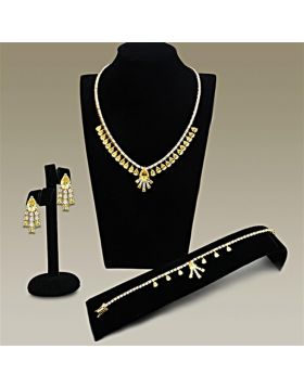 Jewelry Sets,Brass,Gold,AAA Grade CZ,Topaz