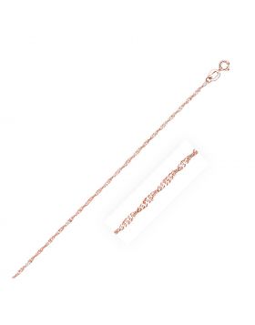 14k Rose Gold Singapore Chain 1.0mm