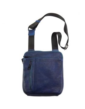 Gaspare cross body leather bag - Blue