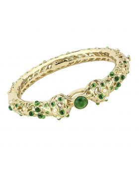 Bangle,Brass,Gold,Assorted,Emerald