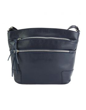 Arianna leather cross bodybag - Blue