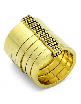 Ring Brass Gold Epoxy Jet