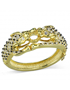 Bangle Brass Gold Top Grade Crystal Clear