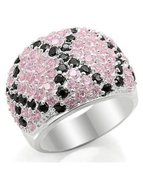Ring 925 Sterling Silver Silver AAA Grade CZ Multi Color