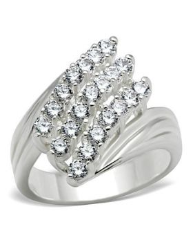 Ring 925 Sterling Silver Silver AAA Grade CZ Clear
