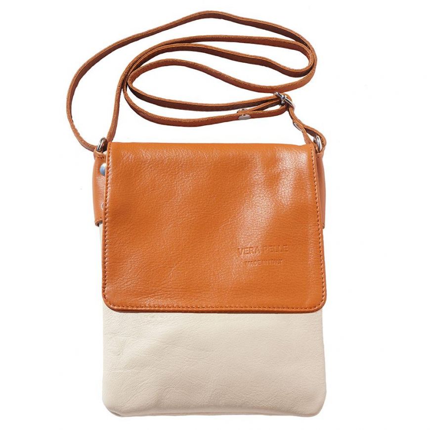Vala Flat cross body bag in soft calf leather - 414 - Leather bags