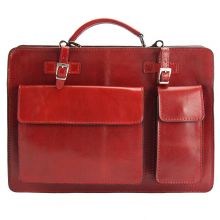 Daniele GM leather briefcase - Red