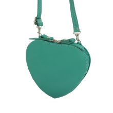 Cuore leather crossbody bag - Turquoise