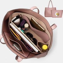 2 PCS Multi-pocket Floral Large Capacity Removable Key Multifunctional Handbag Tote