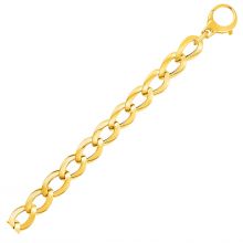 14k Yellow Gold Curb Style Bracelet-7.5''