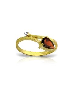 0.83 Carat 14K Gold Sea Of Possibilities Garnet Diamond Ring