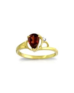 0.66 Carat 14K Gold You Dawned On Me Garnet Diamond Ring