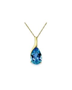 4.7 Carat 14K Gold Love Sonnets Blue Topaz Necklace