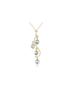 2.25 Carat 14K Gold Loving Aquamarine Necklace