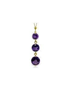 3.6 Carat 14K Gold Counting Kisses Amethyst Necklace