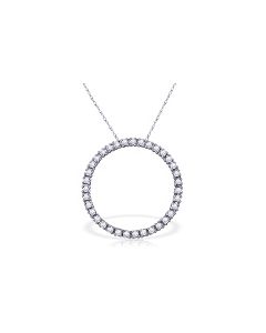 0.52 Carat 14K White Gold Diamond Circle Of Love Necklace