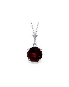 1.15 Carat 14K White Gold Detrimental Garnet Necklace
