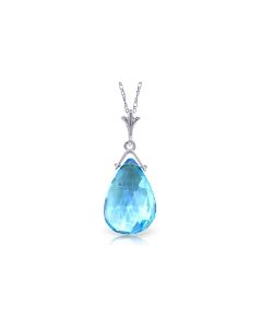 5.1 Carat 14K White Gold Sea Fragrance Blue Topaz Necklace