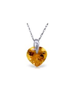 1.15 Carat 14K White Gold Necklaceessary Risks Citrine Necklace