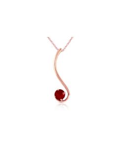 14K Rose Gold Ruby Necklace Certified Genuine Imperial