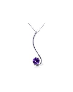 0.55 Carat 14K White Gold Reason For Silence Amethyst Necklace