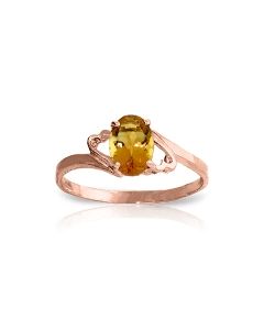 0.9 Carat 14K Rose Gold Gigi Citrine Ring