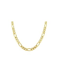 14K White Gold Figaro Chain Necklace 4.0 mm Wide