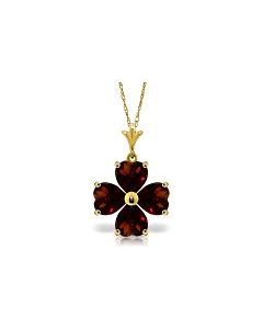 3.8 Carat 14K Gold Femme Fatale Garnet Necklace