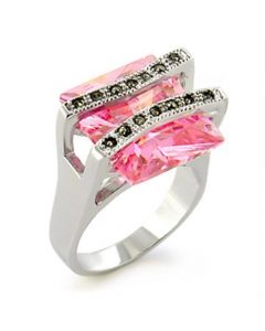 Ring 925 Sterling Silver Antique Tone AAA Grade CZ Rose