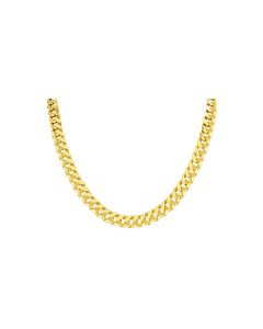 14K. Gold Pave Link Chain Necklace 3.70 mm Wide