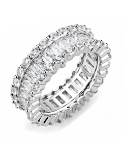 Ring Brass Rhodium AAA Grade CZ Clear