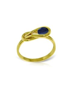 0.65 Carat 14K Gold Right Timing Sapphire Ring