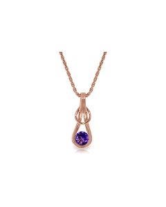 14K Rose Gold Purple Amethyst Necklace Jewelry