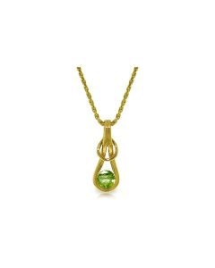 0.65 Carat 14K Gold No Conclusions Peridot Necklace