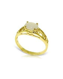 0.45 Carat 14K Gold Filigree Ring Natural Opal