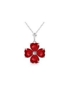 3.6 Carat 14K White Gold Change Yourself Ruby Necklace