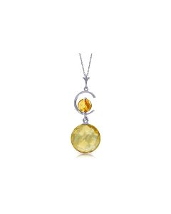 5.8 Carat 14K White Gold Actions Speak Citrine Necklace