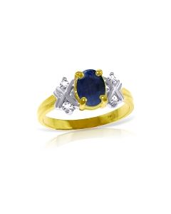 1.47 Carat 14K Gold Love Lessons Sapphire Diamond Ring