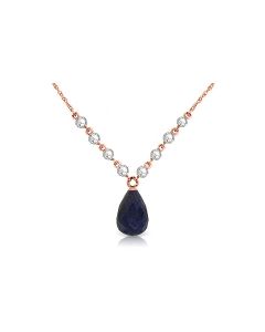 15.6 Carat 14K Rose Gold La Buena Vida Sapphire Diamond Necklace