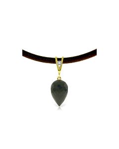 12.26 Carat 14K Gold Leather Necklace Diamond Black Spinel