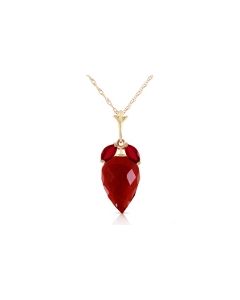 13.5 Carat 14K Gold The Sky Is Red Ruby Necklace
